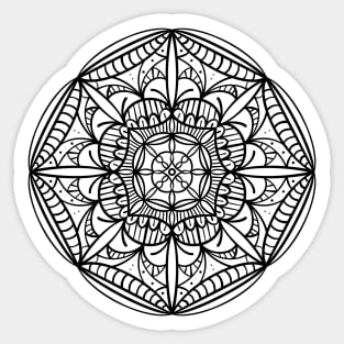 Circular Outline mandala geometric ornament Sticker